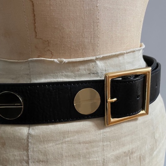 CC Skye Gold Flat Disc Hardware Black Belt main image 6